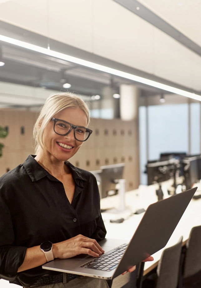Business colleagues collaborating in an office