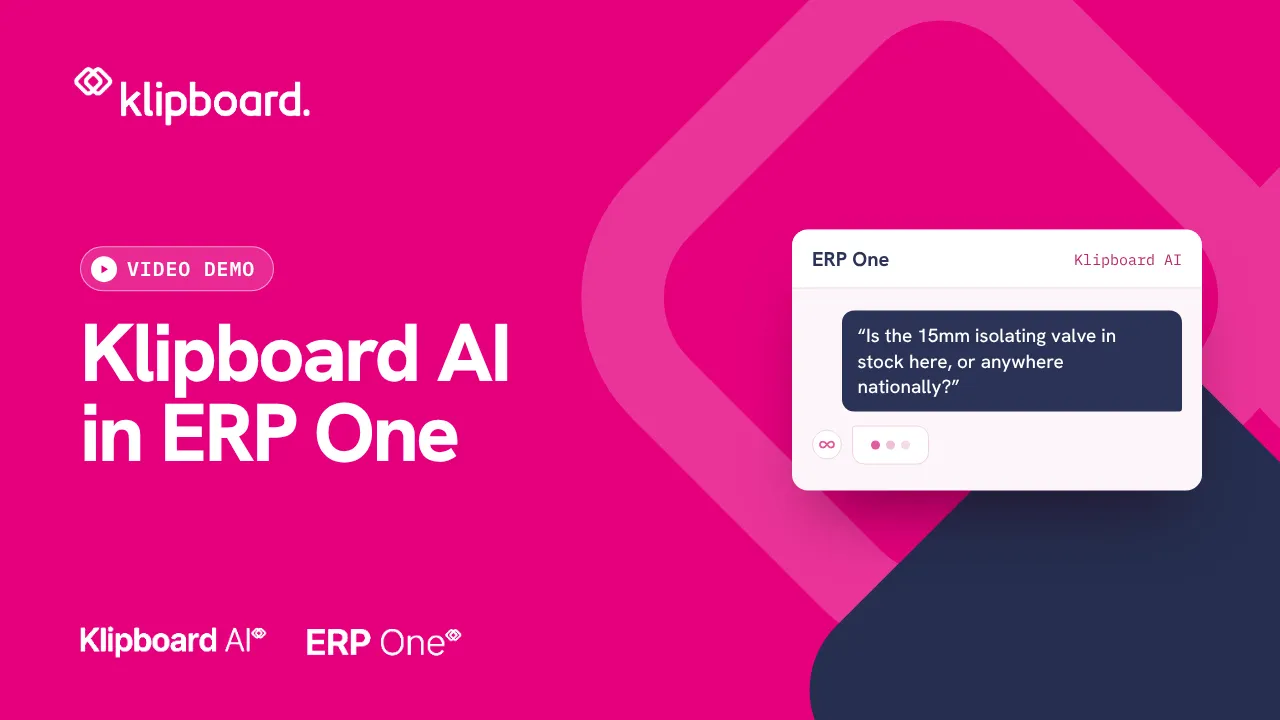 Video thumbnail: Klipboard AI in ERP One
