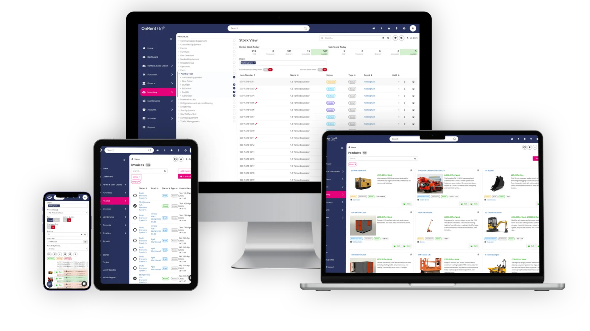 OnRent Go - Various Devices 1