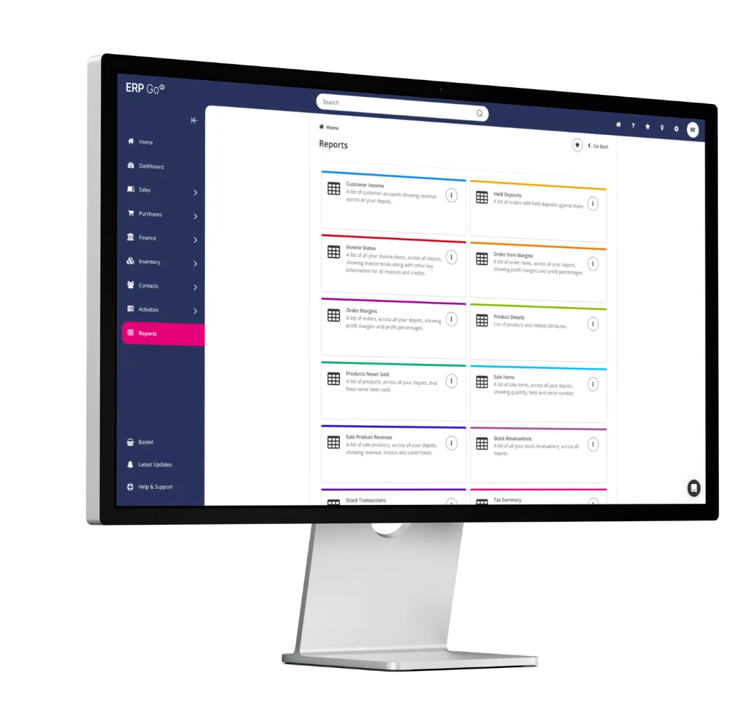 Reports - Desktop - ERP Go Next Gen