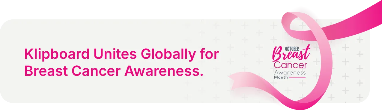Klipboard Breast Cancer Awareness Month