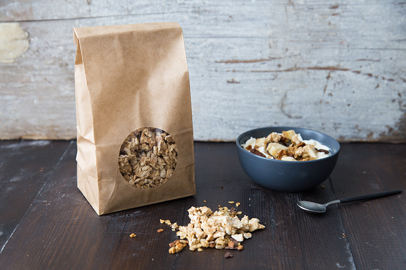 Sac de Granonuts : granola amande, noisette et noix de macadamia