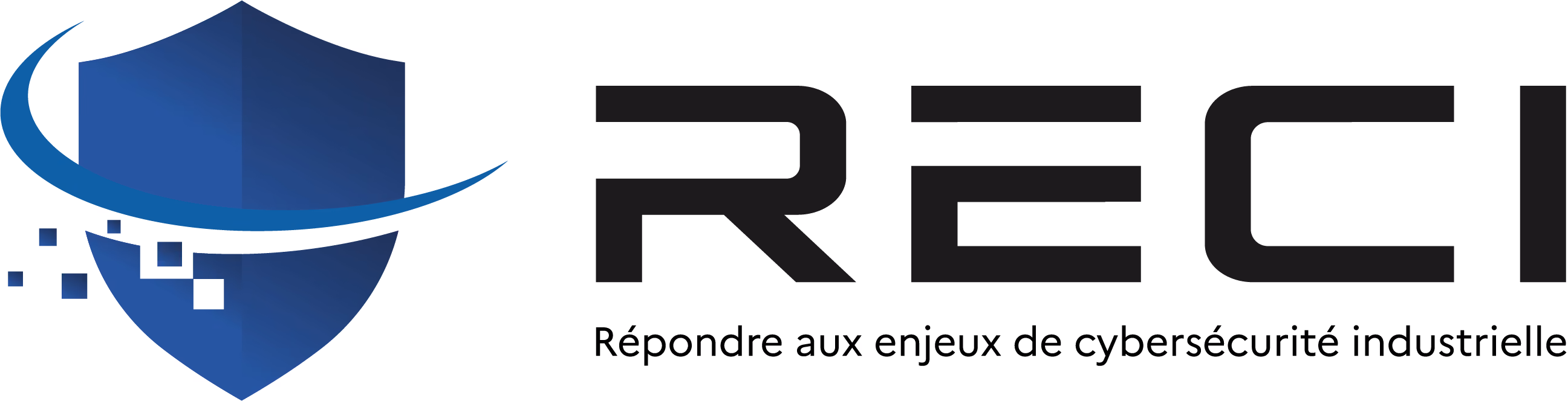 Logo officiel du projet RECI, initiative dédiée à la recherche, à la cybersécurité et à l’innovation en entreprise.
