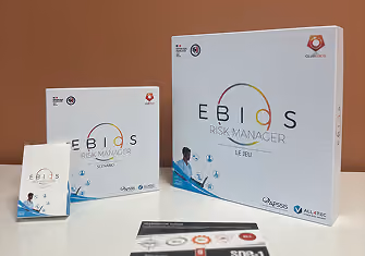 Boîte du jeu EBIOS Risk Manager et ses trois modules complémentaires