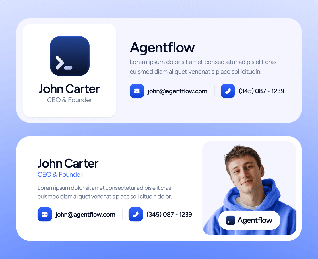 Agentflow - Email Signature Included - Terminal AI Assistant Webflow Template