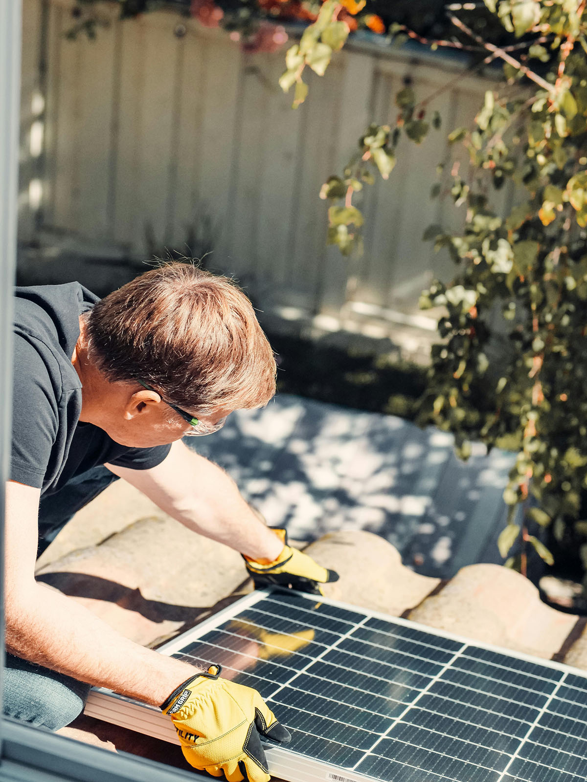image of solar panels on rooftops