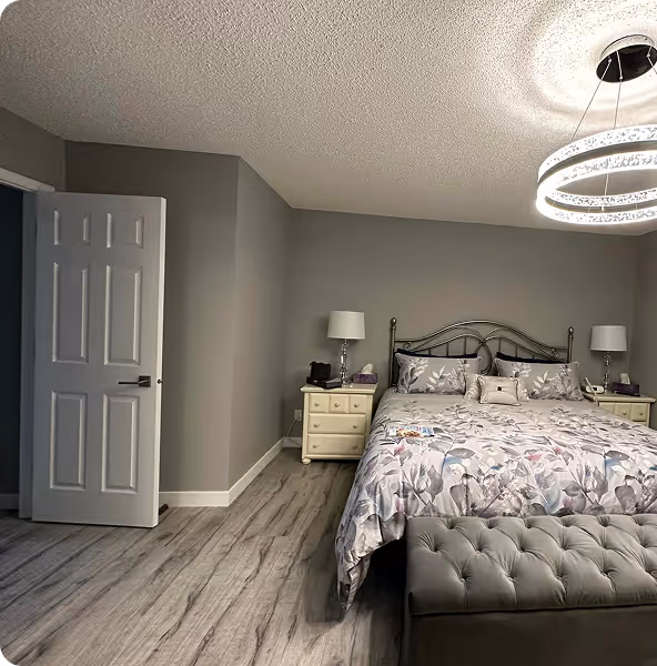 Residential interior painting of a bedroom by C&C Painting in Sherwood Park 