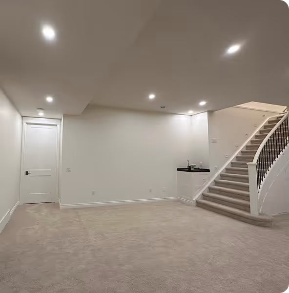 Basement painting in Erin Ridge by C&C Painting