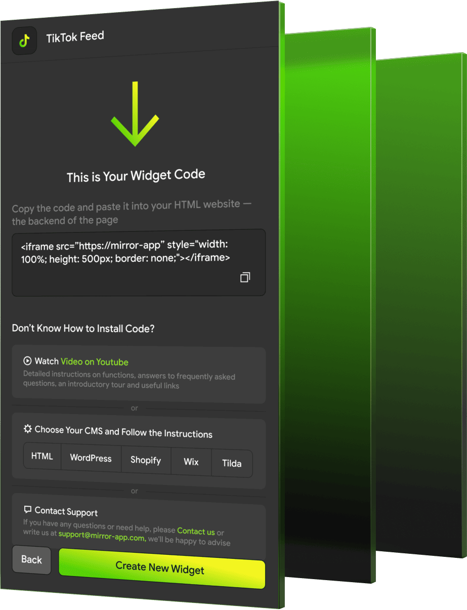 Engage Visitors with a TikTok Widget for Your Website - Mirror App 14