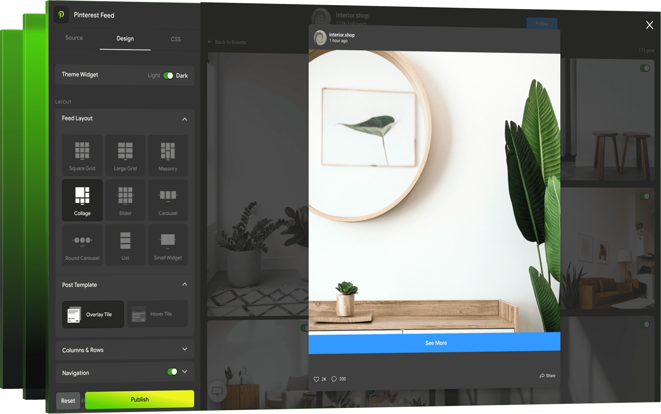 Easily embed Pinterest Widget on Your Website - Mirror App 16