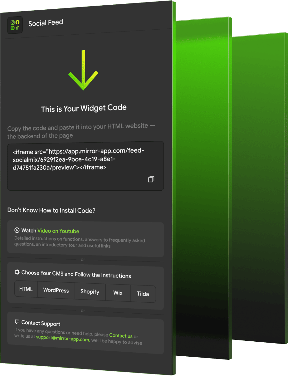 Boost Your WebSite with a Social Media Mix Feed Widget - Mirror App 13
