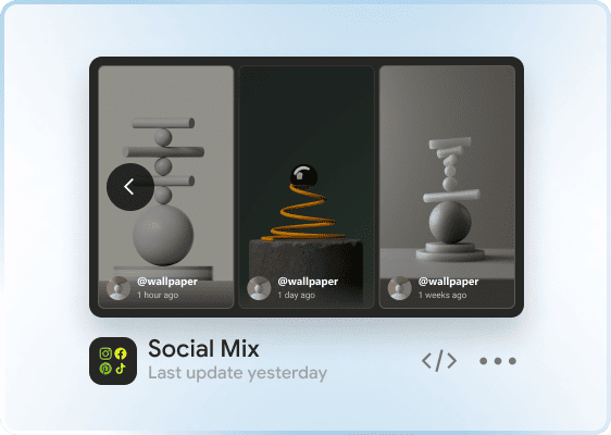 Crea y personaliza el widget de Social Media Mix en el panel de Mirror App