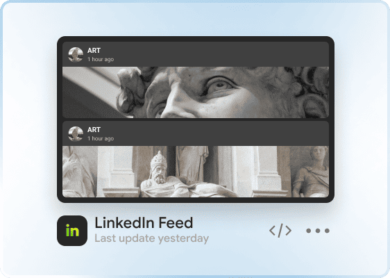 Crea y personaliza el widget de Linkedin en el panel de Mirror App
