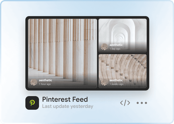 Crea y personaliza el widget de Pinterest en el panel de Mirror App