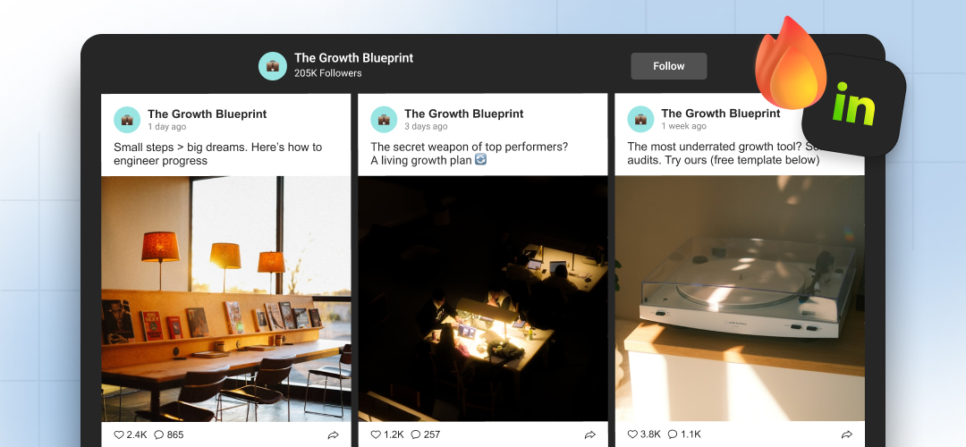 LinkedIn Feed von Mirror App