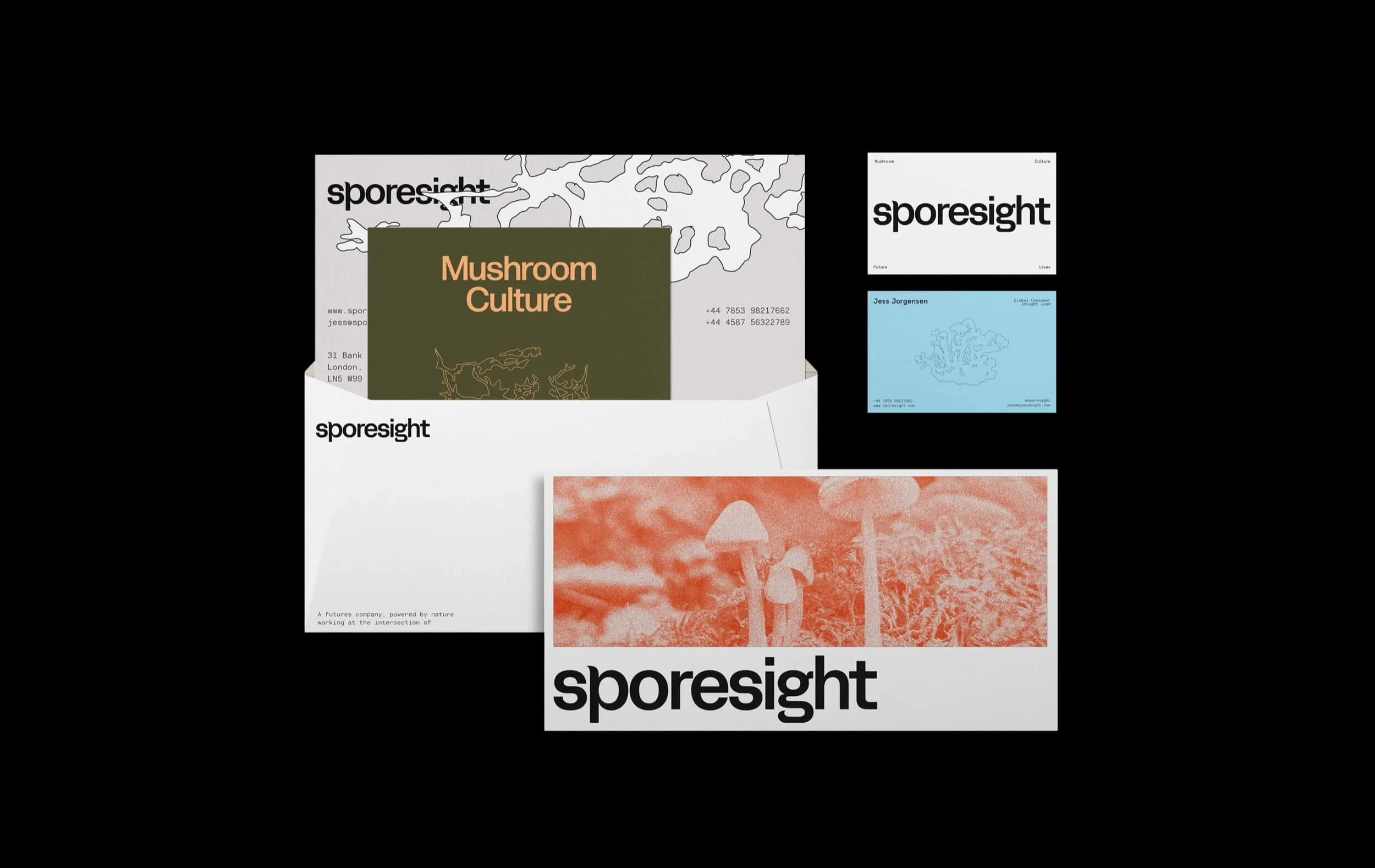 Sporesight stationery design