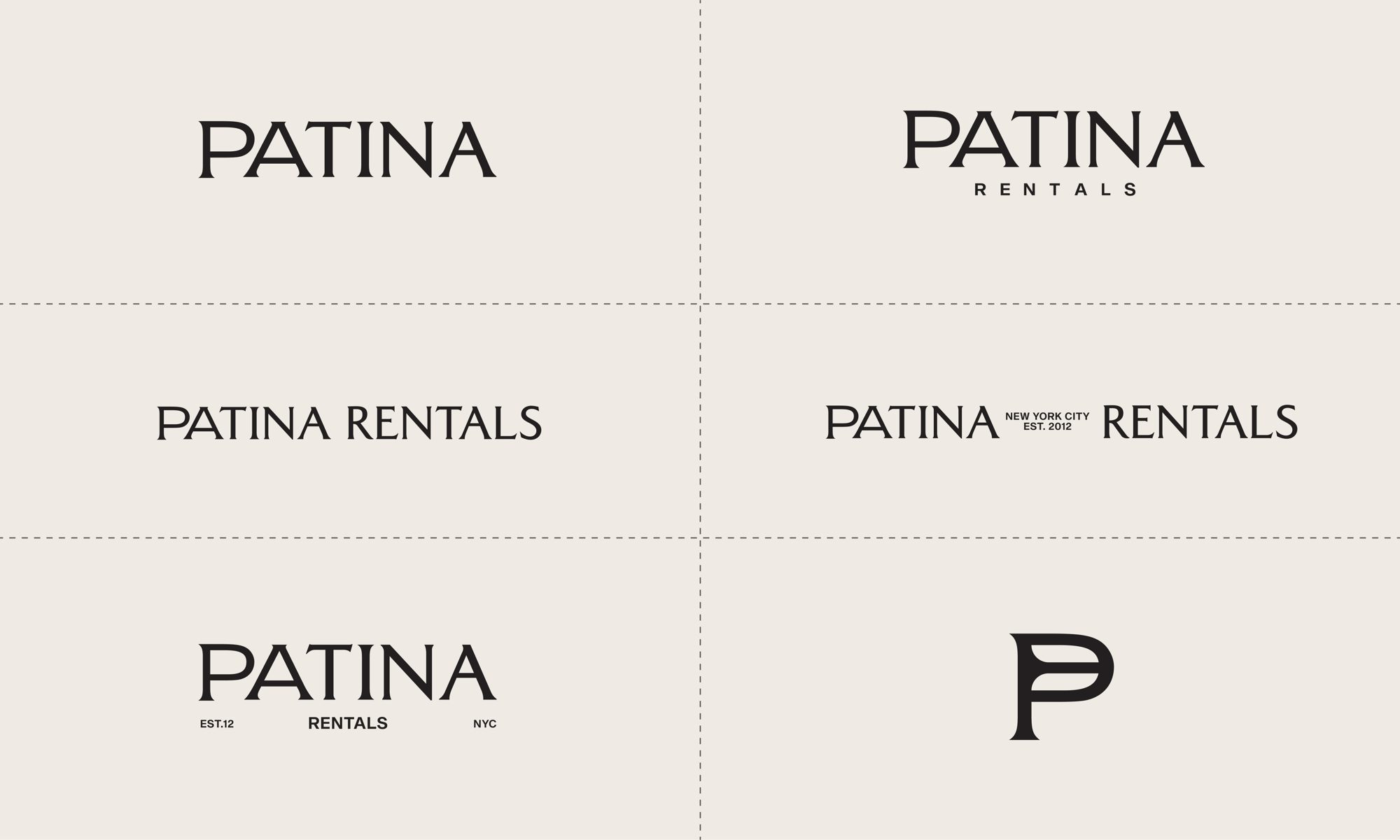 Patina logo lockup suite
