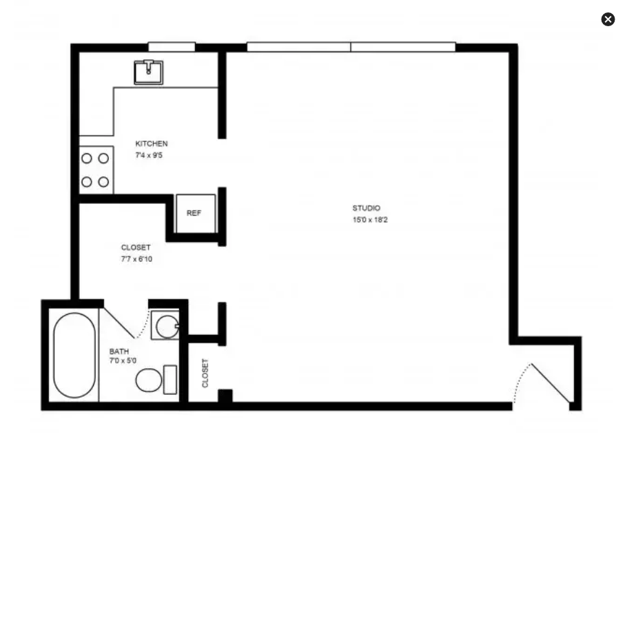 Studio floor plan