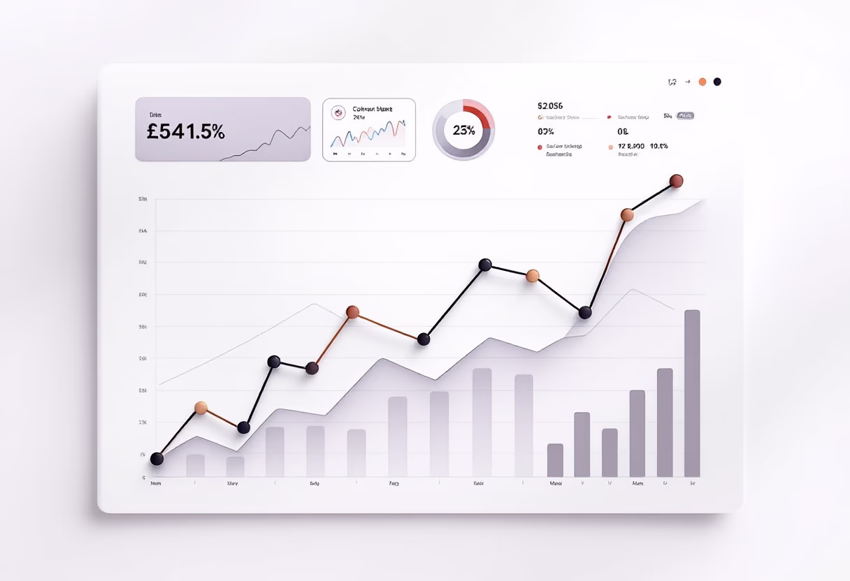 image of data analytics charts for a data analytics and business intelligence website
