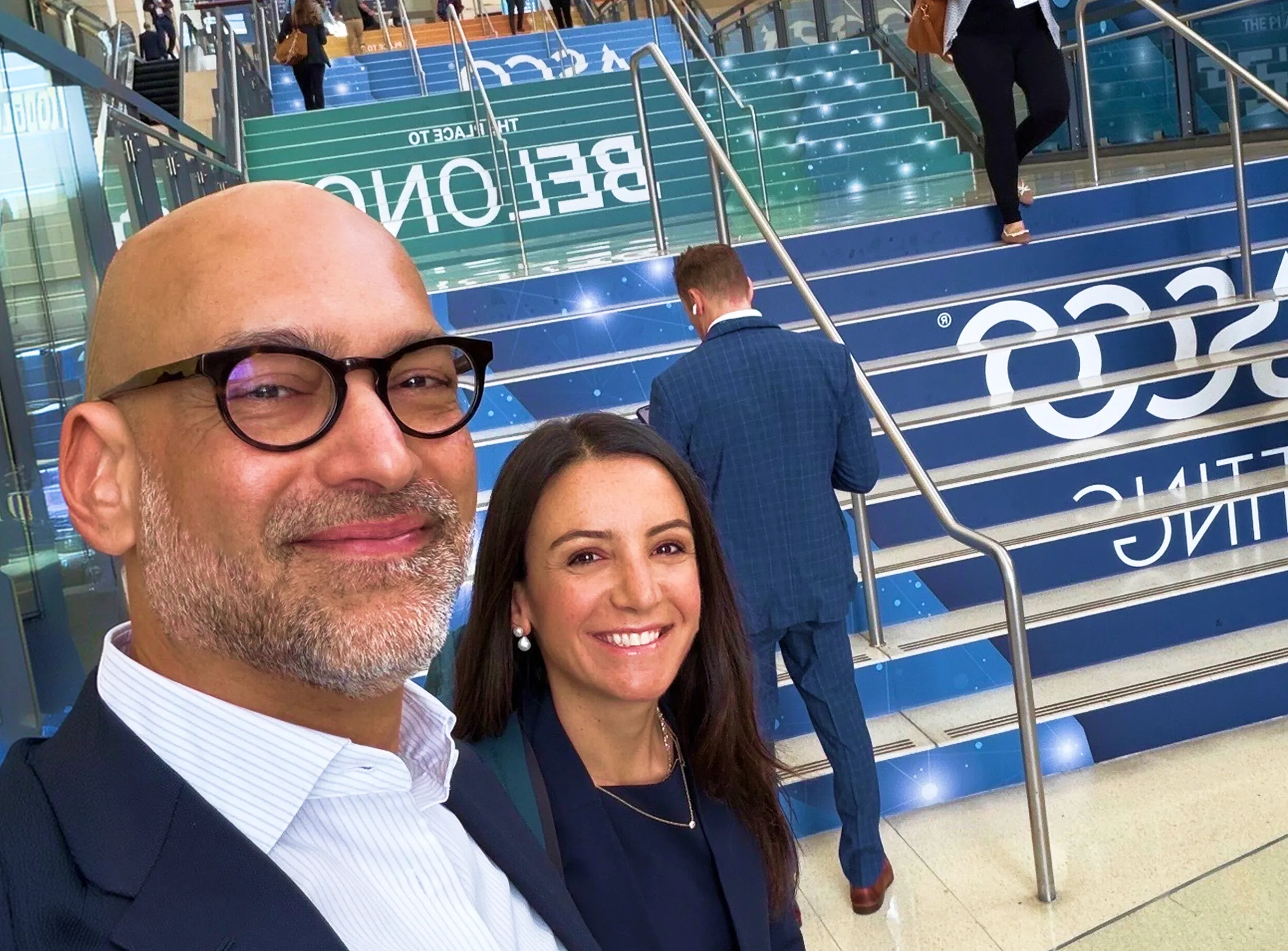 Hala Borno and Karim Damji at ASCO