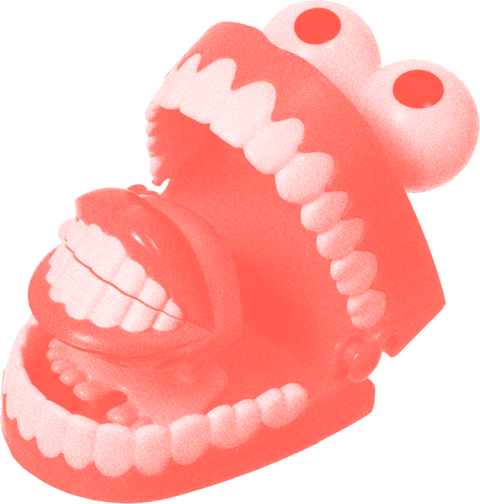 Restaurant branding mascot open mouth
