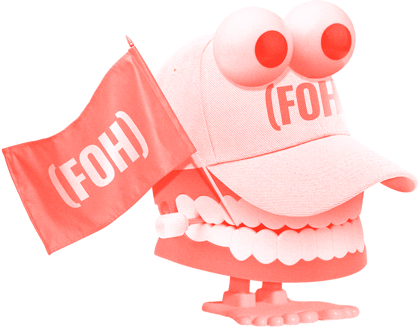 Restaurant branding mascot with merch