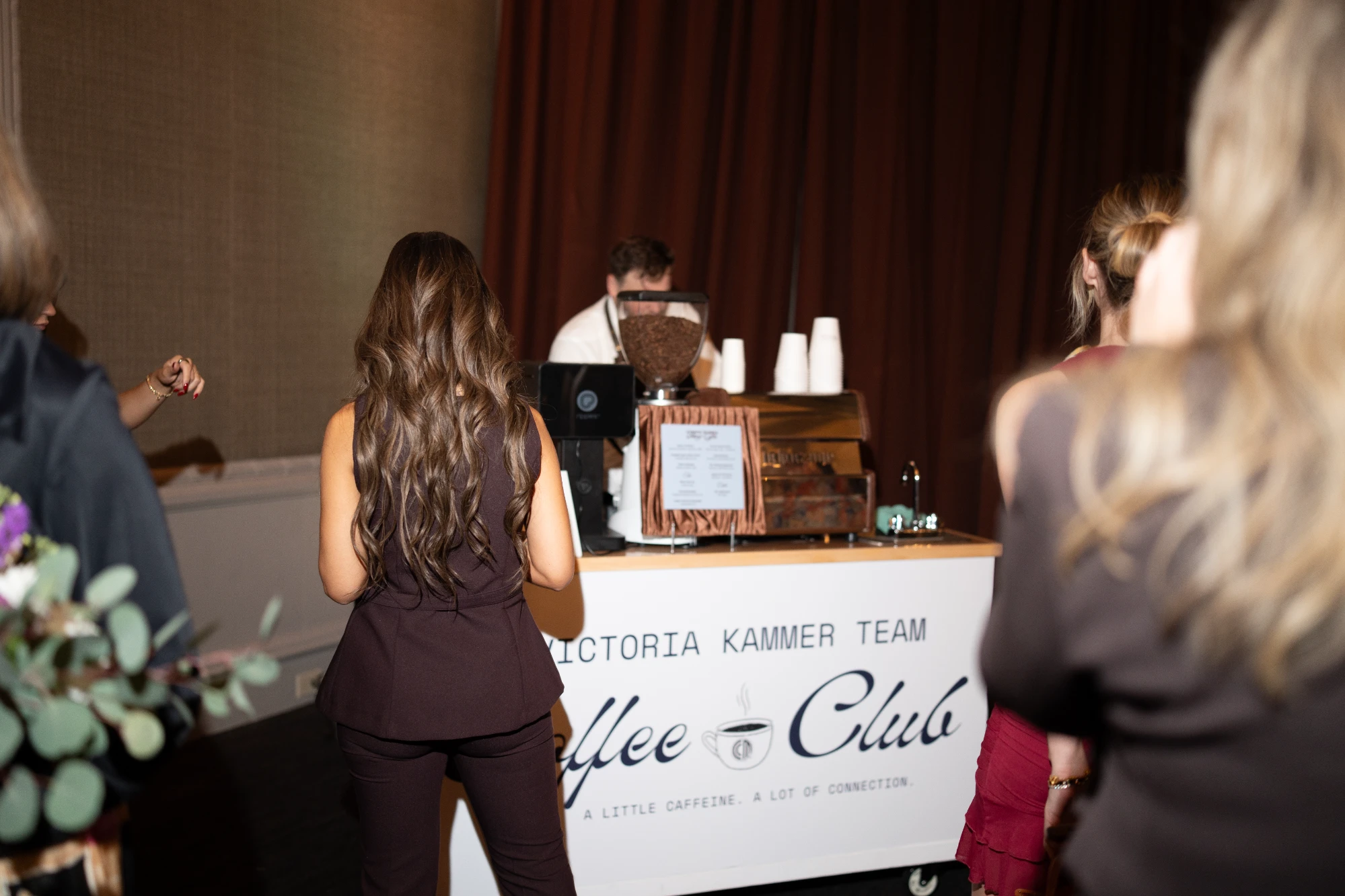 Guests being served coffee by Ethos Coffee baristas at a Philadelphia event