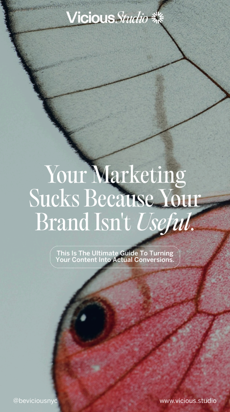 Text on purple flower petals background: Your brand should be growing; if not, something works against you.