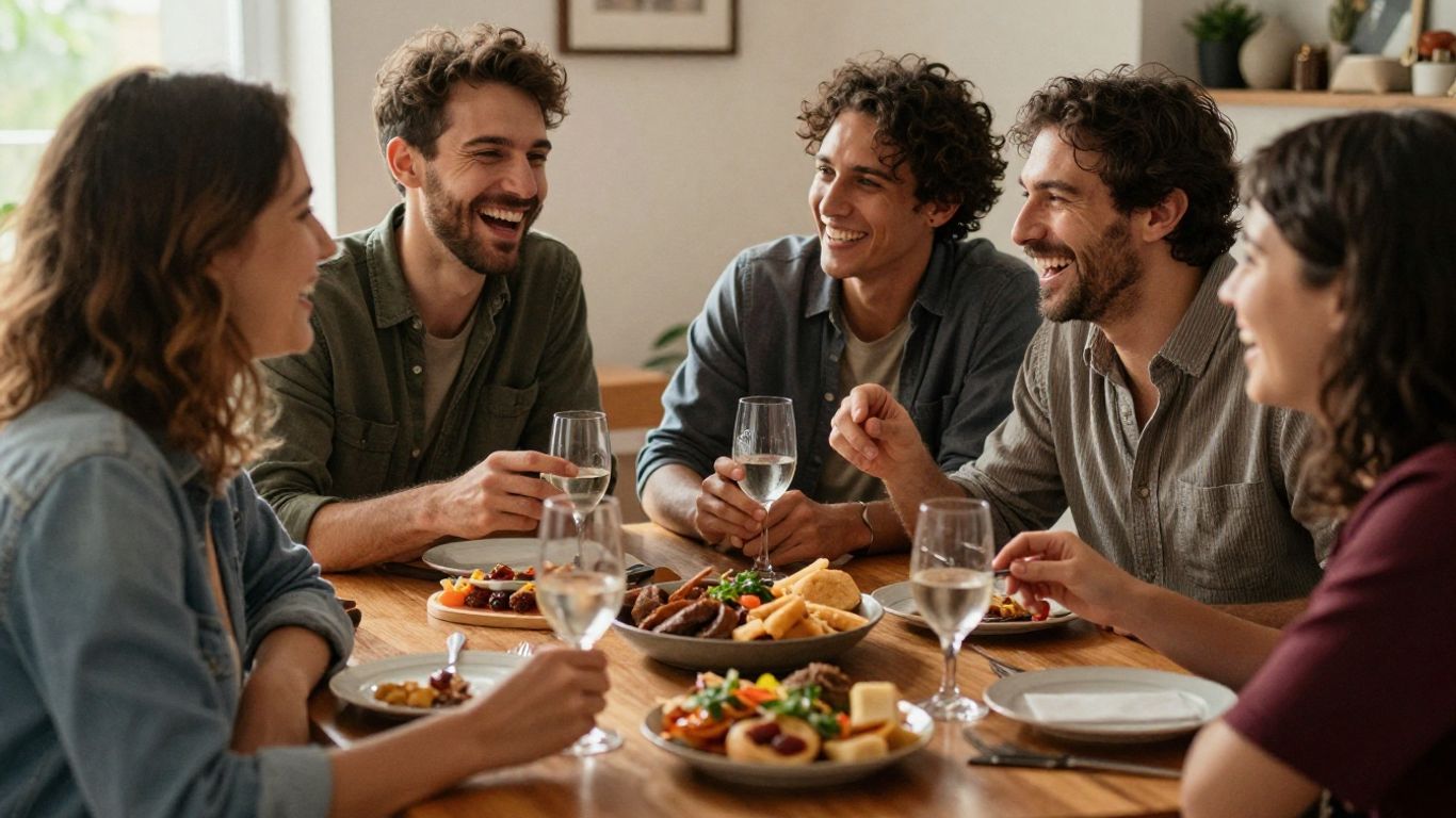 People celebrating a birthday with joy and laughter.