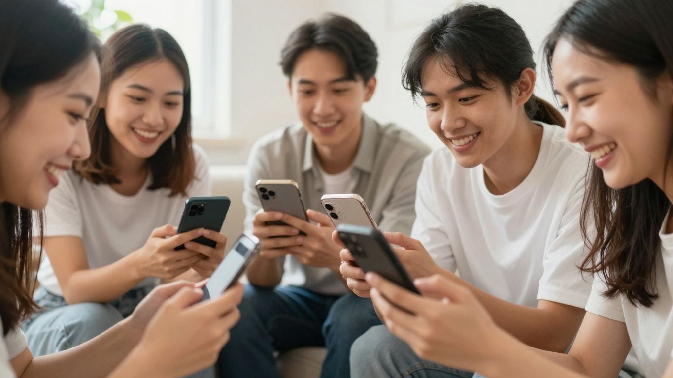 Guests checking details on their mobile devices
