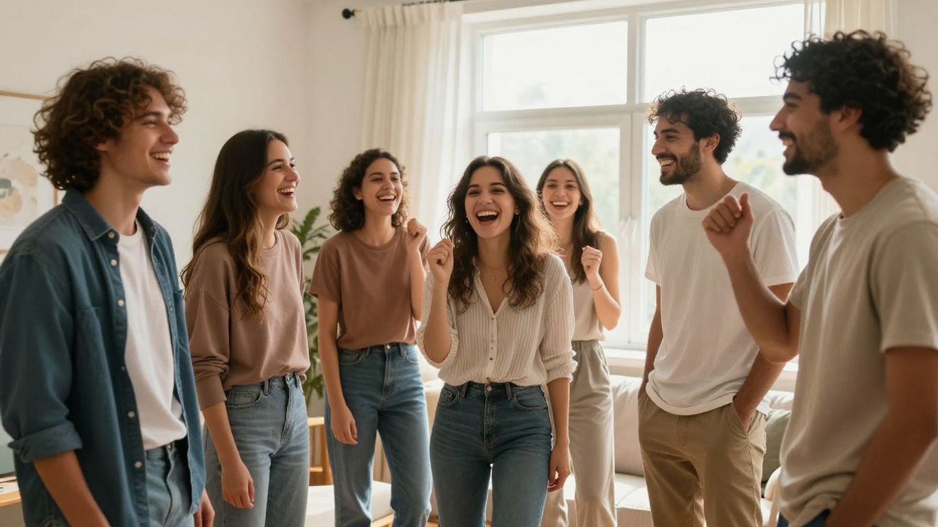Guests celebrating a reveal