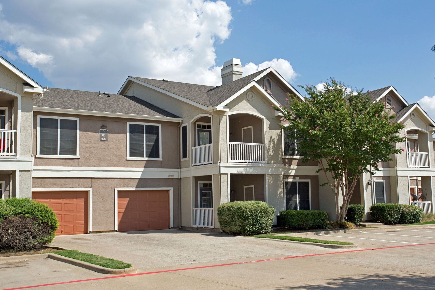 Exterior of apartment building