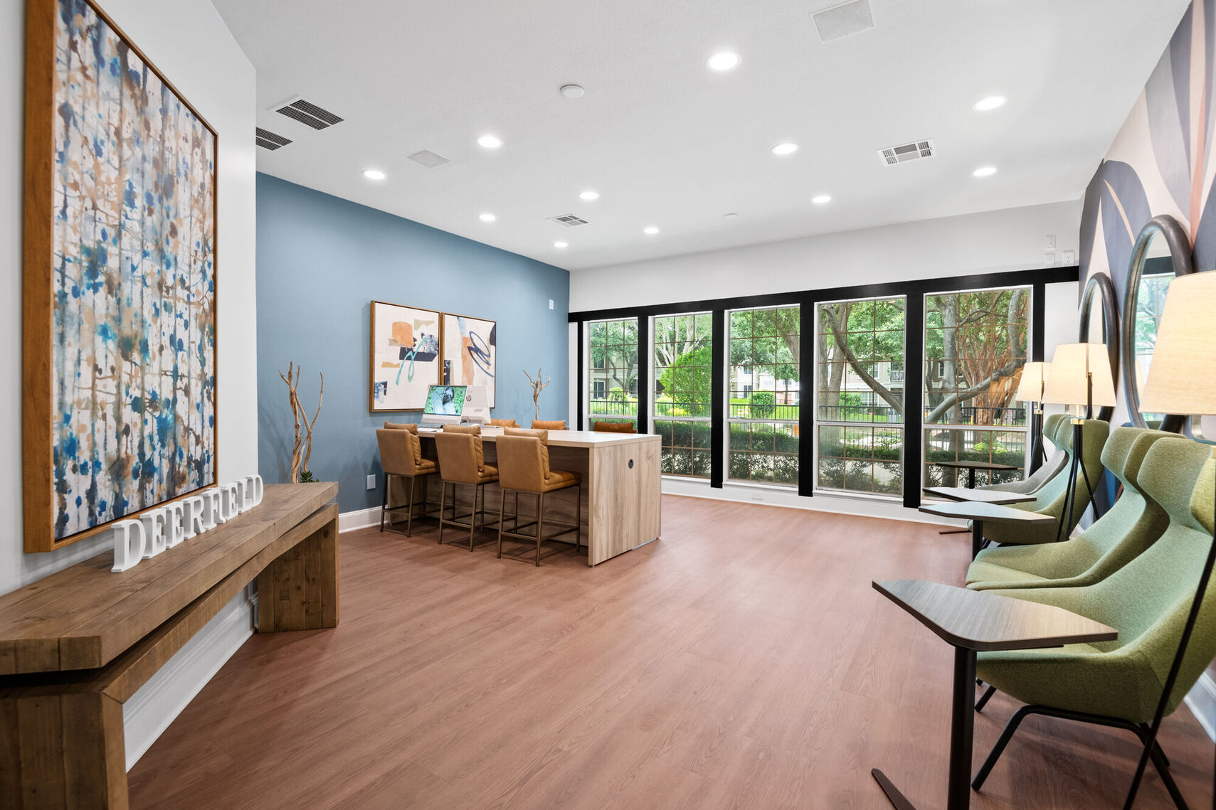 Leasing office lobby