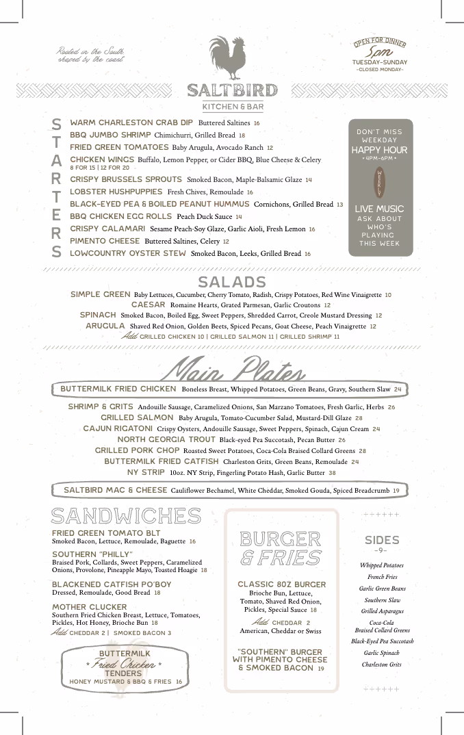 food menu