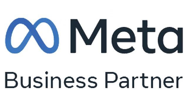 Meta logo with text 'Business Partner' underneath in black.