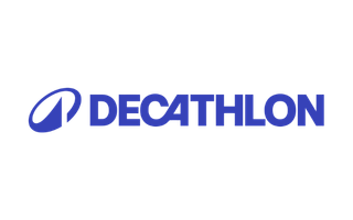 Decathlon company logo in blue text with a stylized letter D to the left.