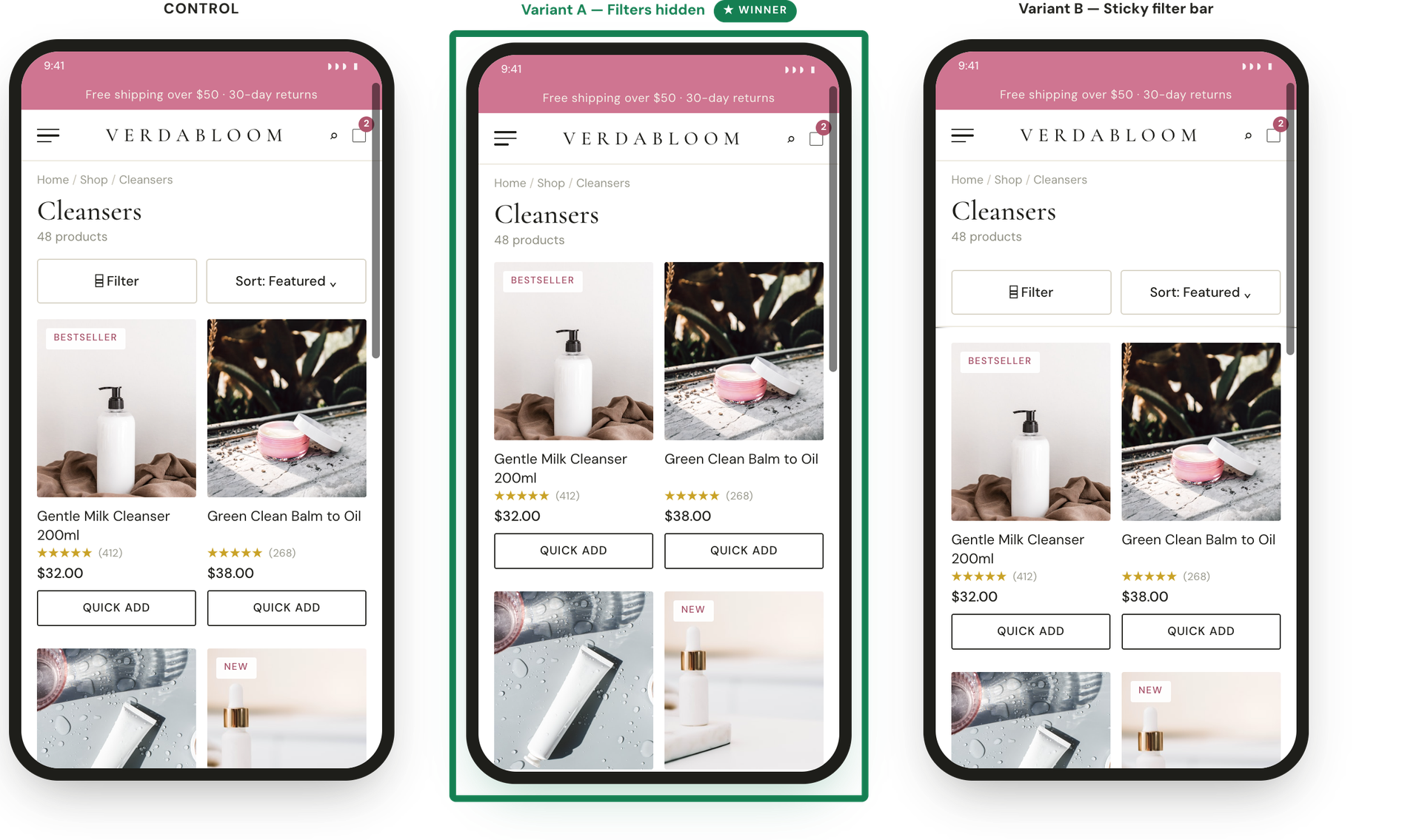 Hiding the Filters on a Collection Page Increased Revenue by 12.5%