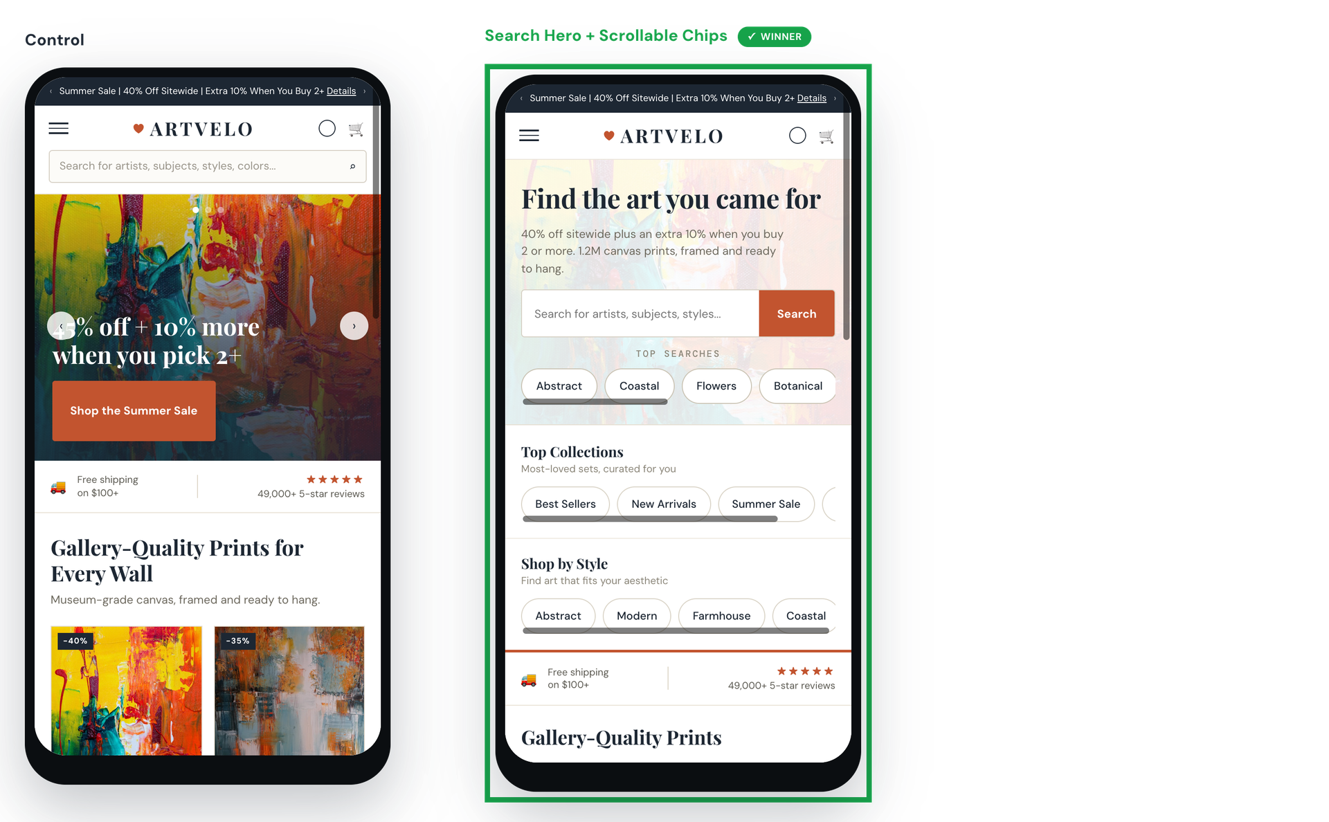A Search-First Homepage Hero Increased Revenue by 34.7%