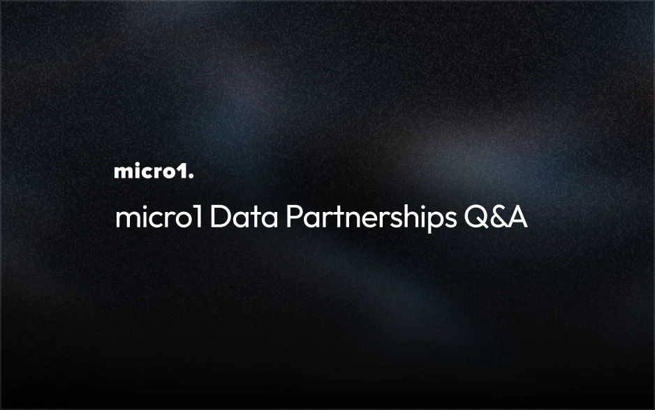 micro1 Data Partnerships Q&A