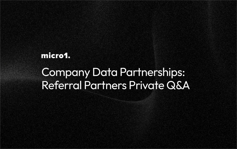 Company Data Partnerships: Referral Partners Private Q&A