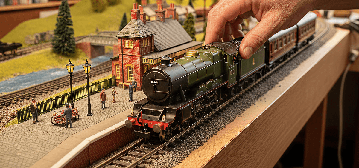 Train in hand