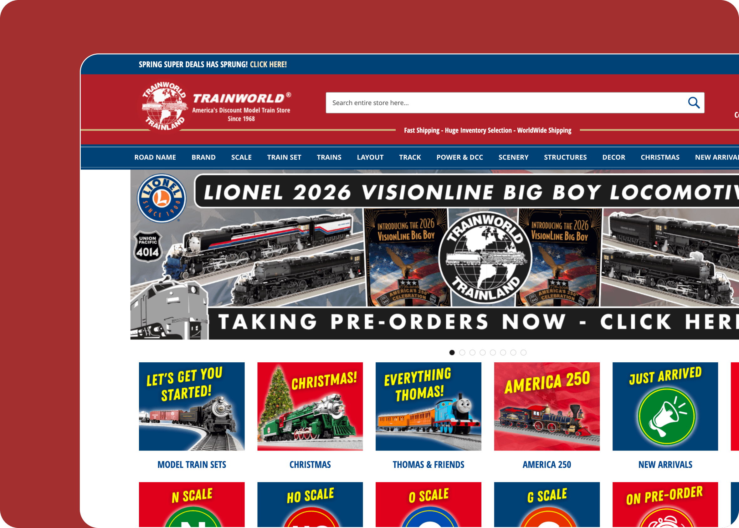 TrainWorld homepage