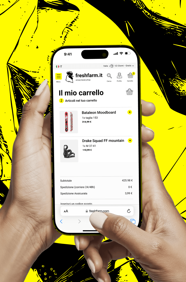FreshFarm mobile checkout screen