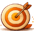 A wooden archery target with concentric circles and three arrows hitting the bullseye in the center.