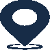 Simple dark blue location pin icon above target rings.