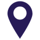 Dark blue location pin icon with hollow center.