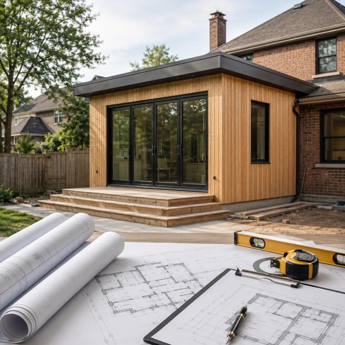 Architect-led home addition design and permit drawings for a Brampton house
