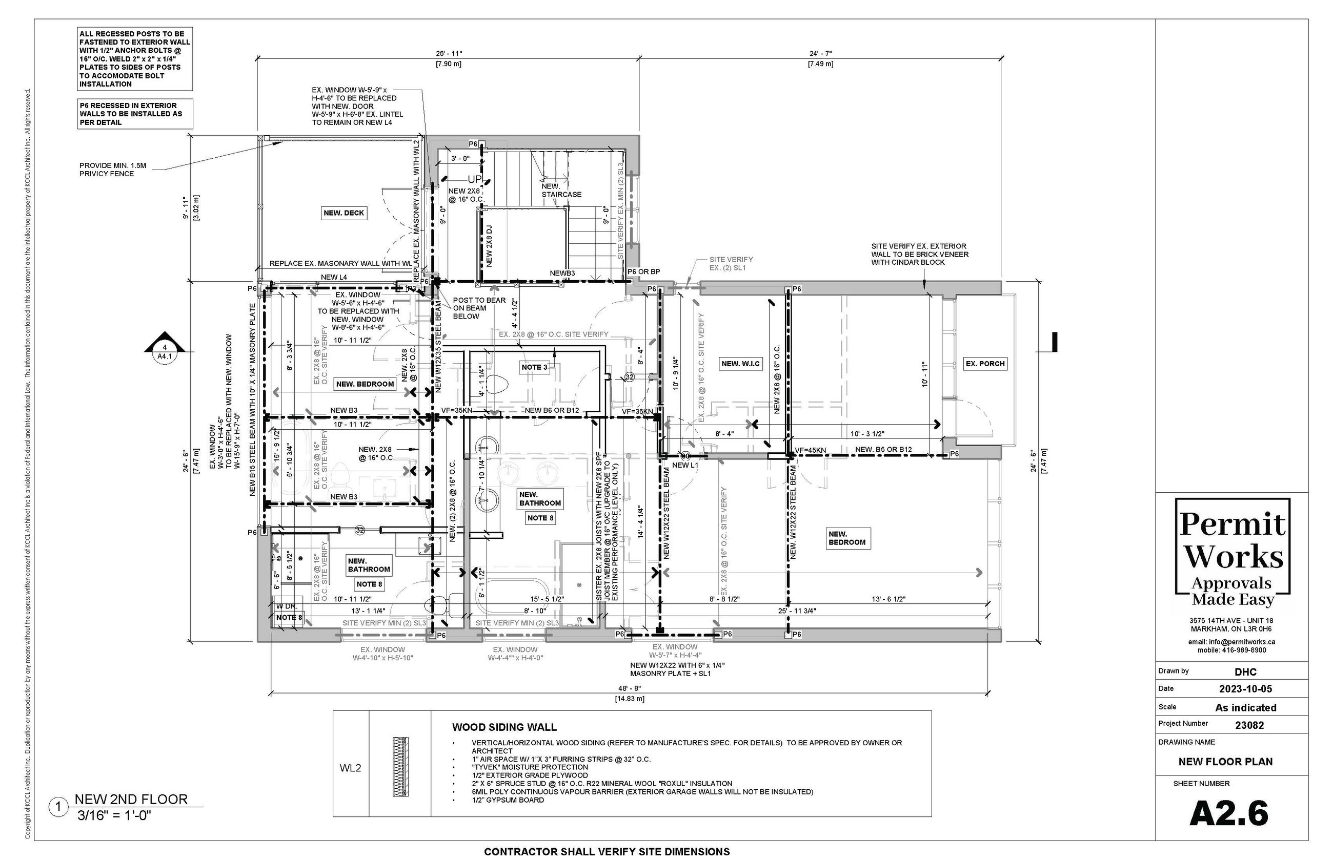 Permit drawing example for a Brampton basement apartment and ARU review