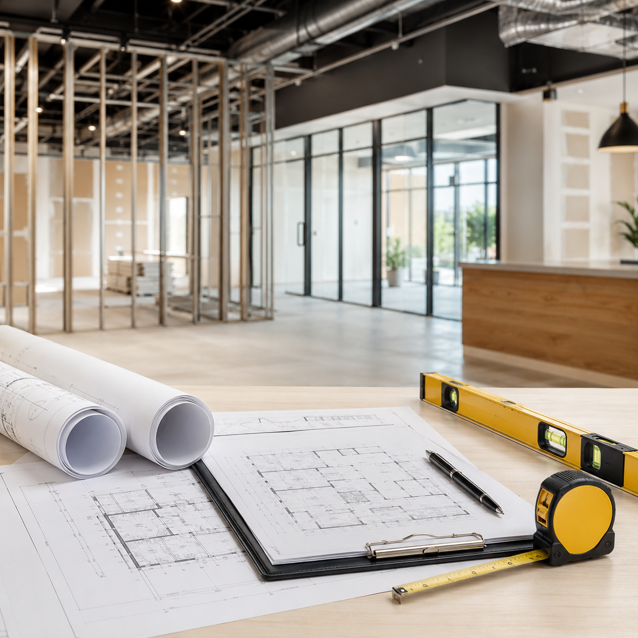 Commercial renovation and tenant fit-out permit drawings in Brampton