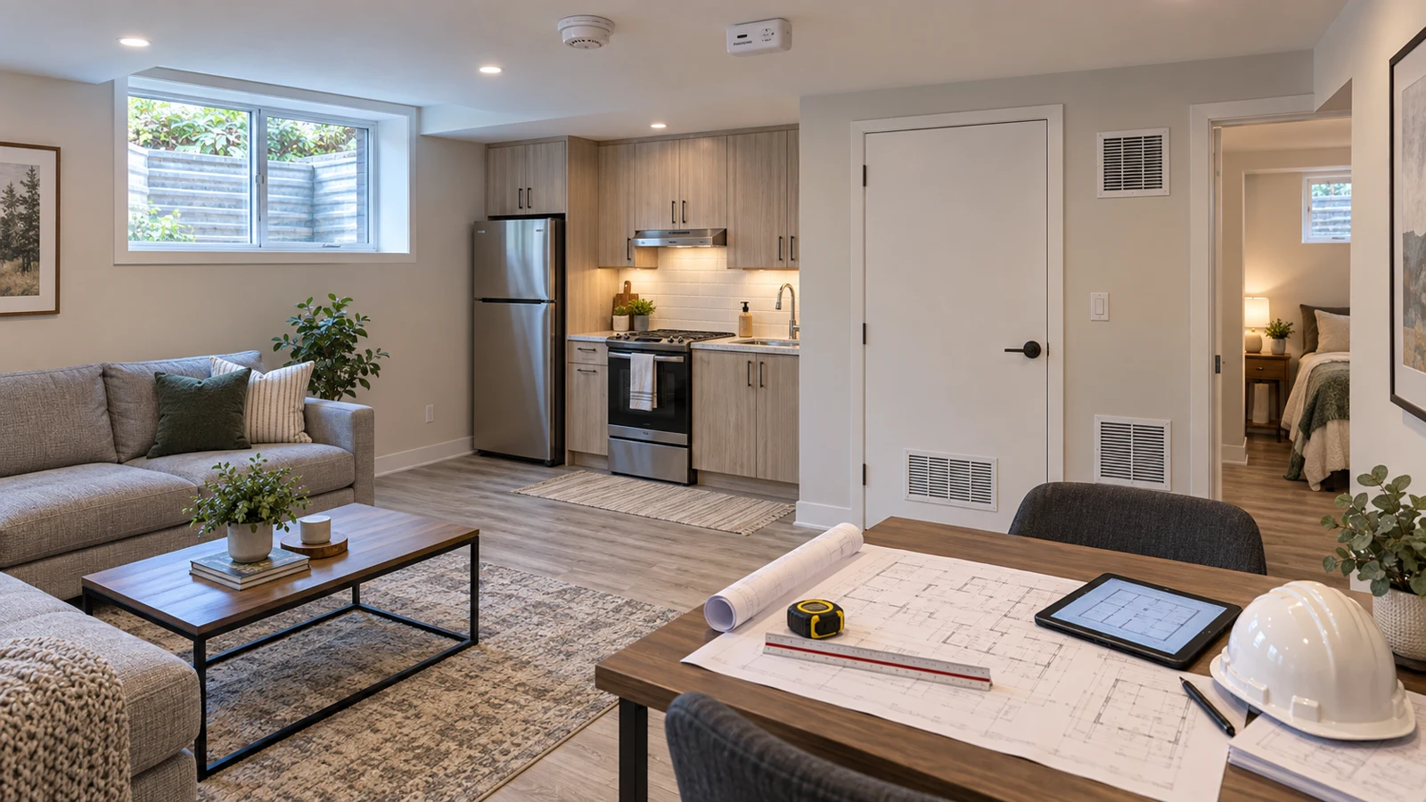 Inspection-ready Richmond Hill basement apartment with life-safety devices and coordinated permit drawings
